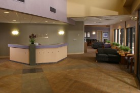 The reception area of OSMC in Manhattan, KS